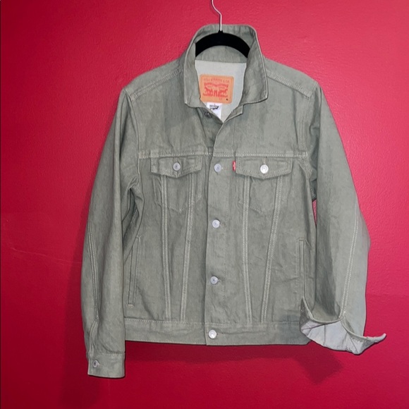 Levi’s Original Trucker Denim Jeans Jacket in Light Green - Picture 1 of 8